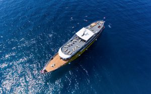 MS Arca Deluxe Cruise Ship Croatia - aerial view and sundeck