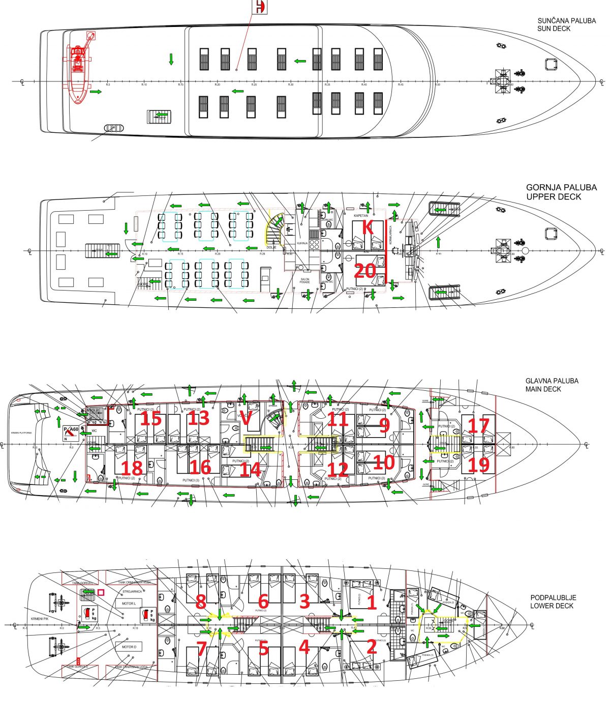 MS Dream Premium Superior Croatian Cruise Ship Deck plan