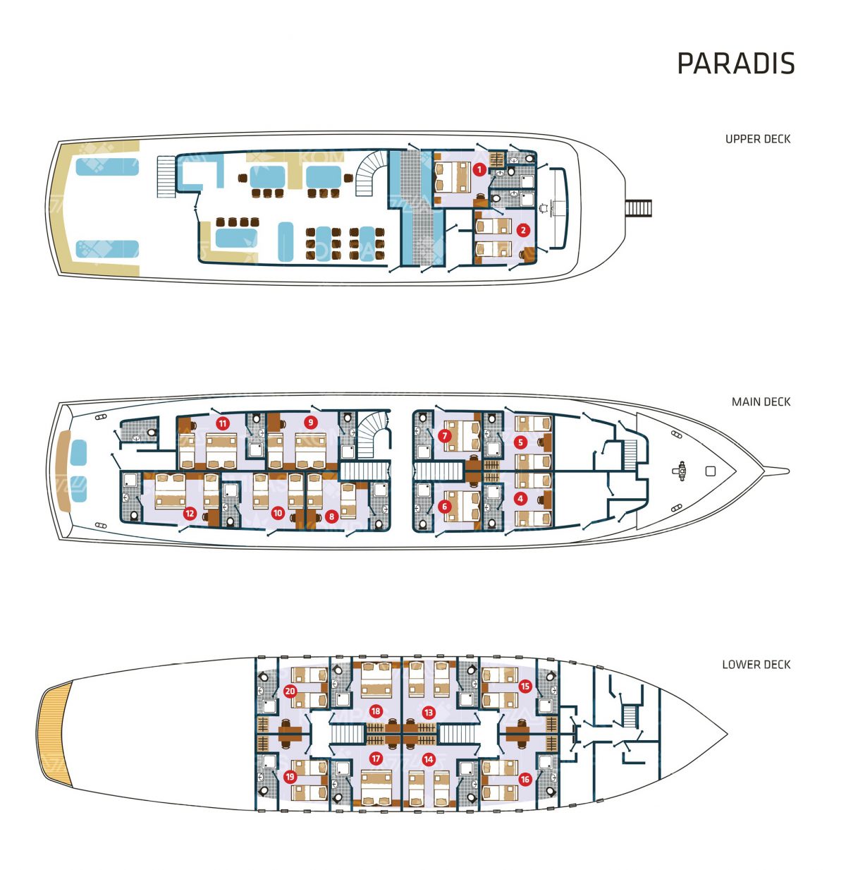 Paradis Deck Plan